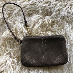 EUC-Coach Suede Wristlet